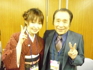 麻衣子さん・渚晴彦：第九回ジャパンカップ最終日、サンシャインシティ文化会館７階パーティー会場にて。