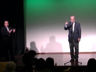 テレビランド会長澤田隆治様よりご挨拶をいただきました。サタデーナイトマジックライブ、クリスマス&忘年パーティー